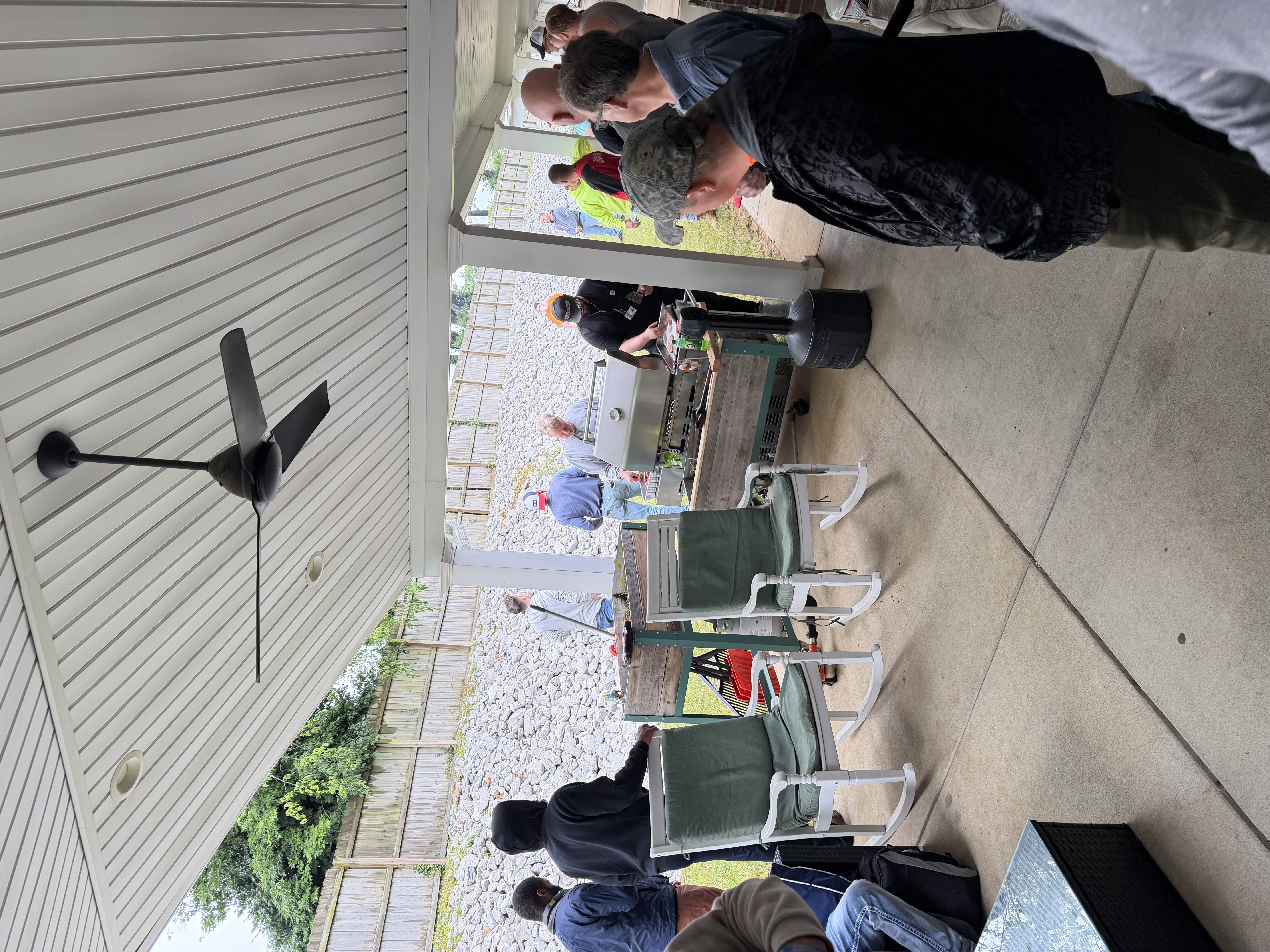 Residents gathered for a community cookout at Shepherd's House