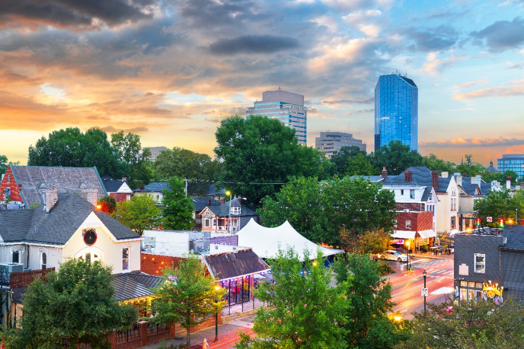 Lexington, Kentucky cityscape at sunset, where the Shepherd's House vision began