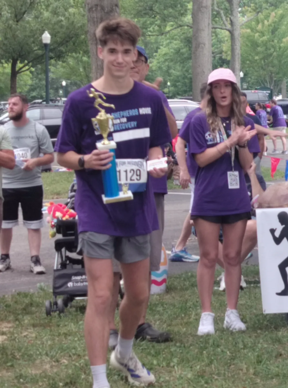 Run for Recovery attendees enjoying the community event
