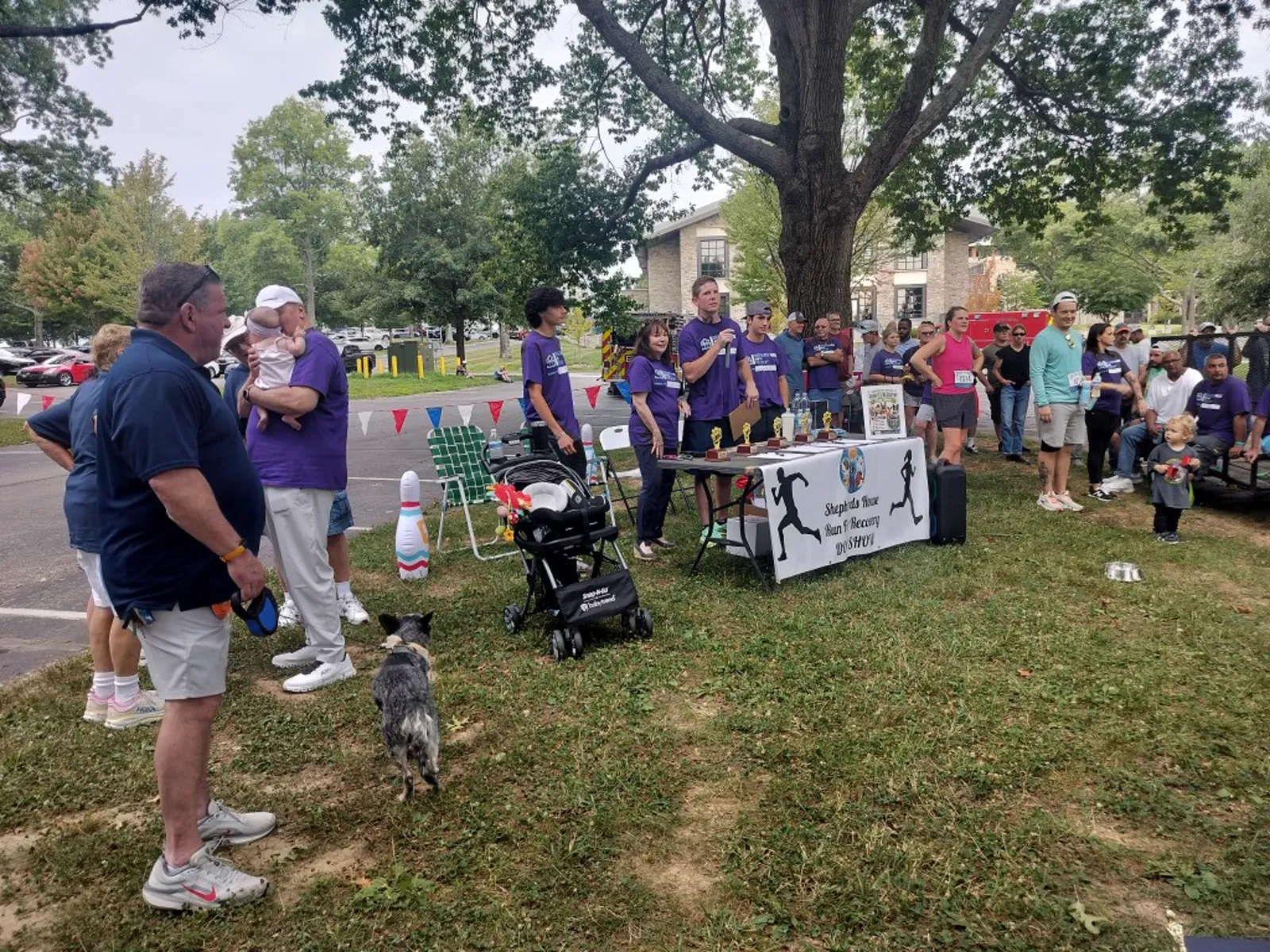 Run for Recovery attendees at the award ceremony